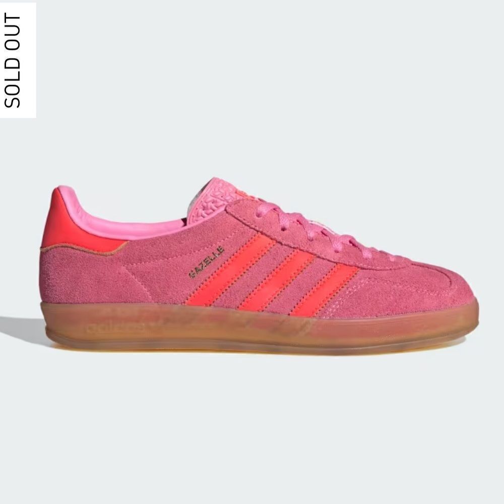 NWT Adidas Gazelle Indoor W Sneakers Beam Pink Solar Red Size Women’s 6